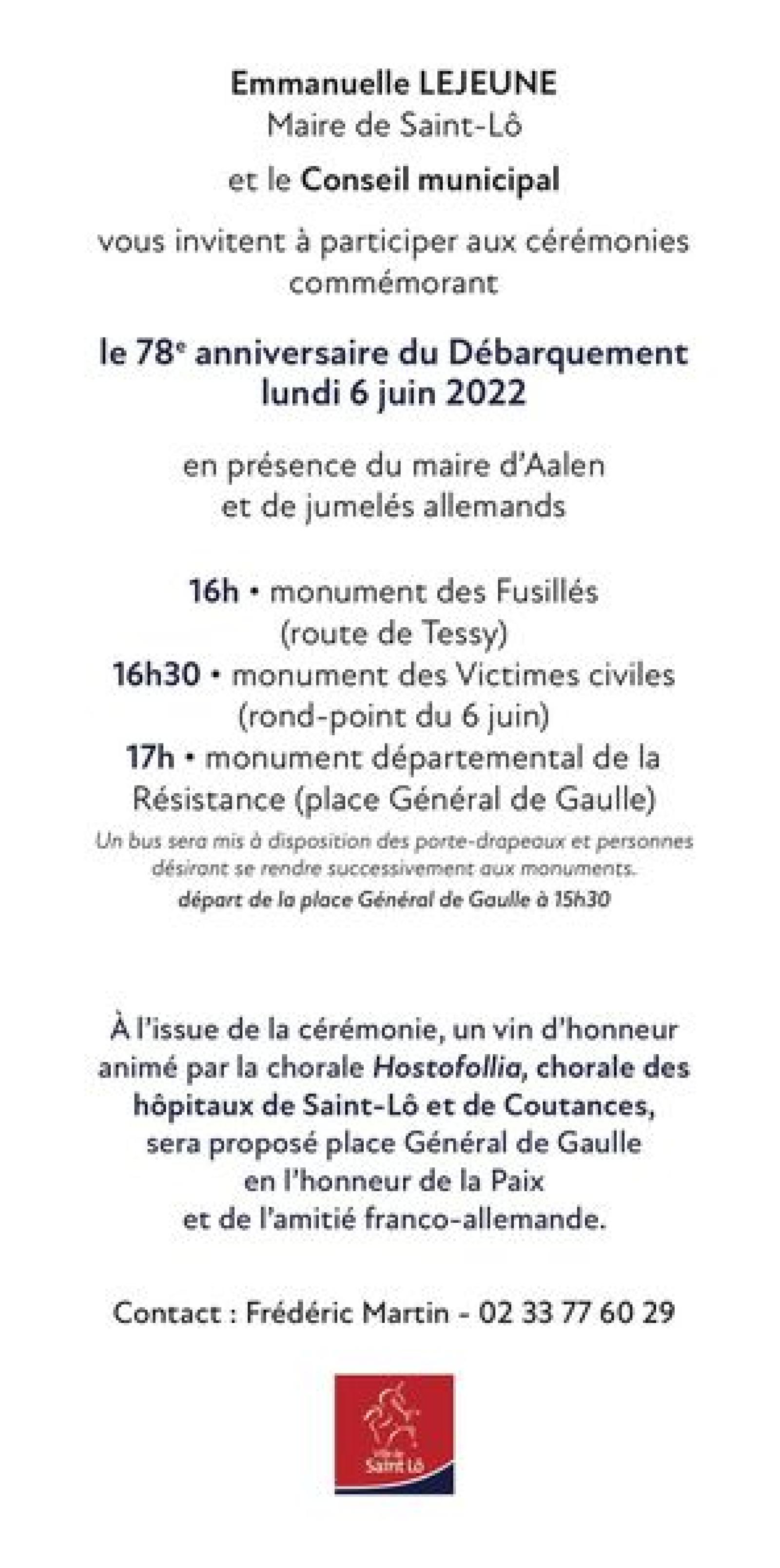 Concert commémorations Juin 2022