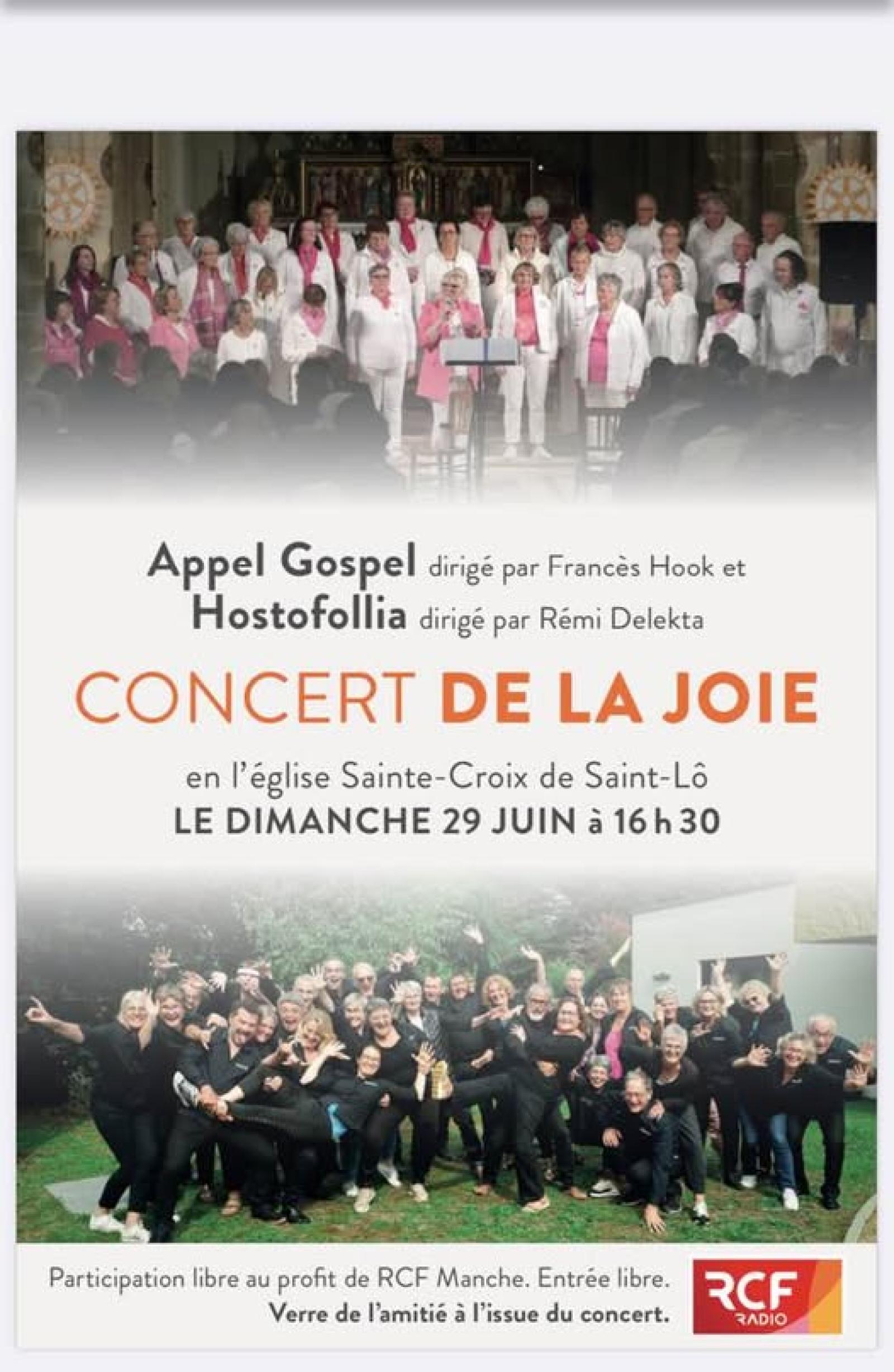 Concert Appel Gospel et Hostofollia au profit de RCF
