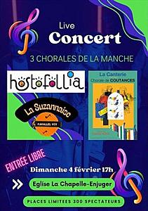 Concert 4 Fev 2024 : 3 Chorales pour des émotions variées pour tous